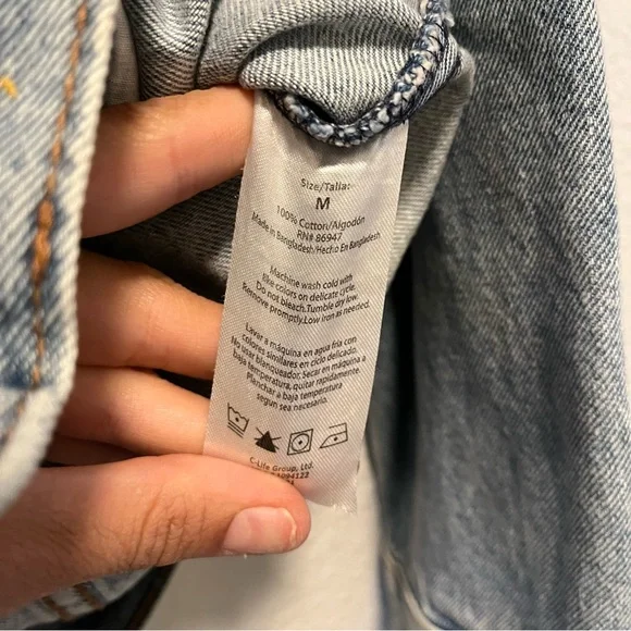 Nickelodeon 90s Kid Denim Jacket Adult Medium Jean Jacket Gift Y2K Classic - Picture 4 of 7